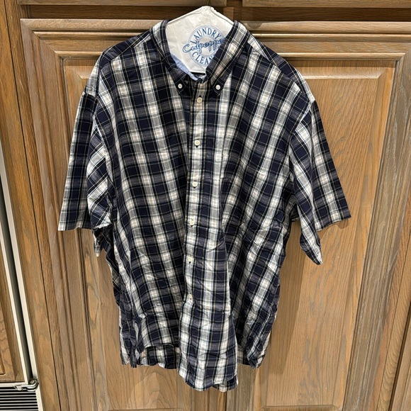 Nautica Blue Plaid short sleeve button down - Size XL - Picture 1 of 8